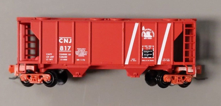 Micro-Trains 53100092 Z Central of New Jersey 70 Ton Two-Bay Covered Hopper #817 LN/Box