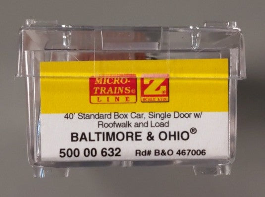 Micro-Trains 50000632 Z Scale Baltimore & Ohio Single Door 40' Boxcar #467006 LN/Box