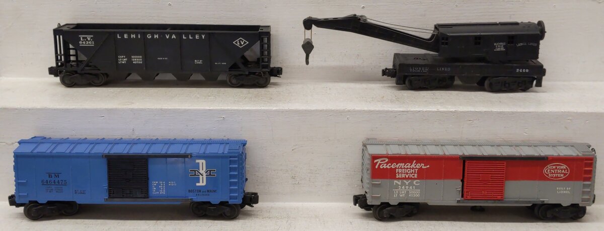 Lionel Vintage O Gauge Freight Cars #34941,64361,2460,6464-475 [4] VG
