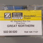 Micro-Trains 50200020 Z Scale Great Northern 40' Standard Boxcar Plug Door #7127 LN/Box
