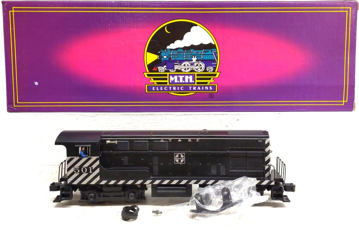 MTH 20-2077-1 O AT&SF Cab Fairbanks Morse H-10-44 Diesel Engine #501 w/ PS 1.0 EX/Box