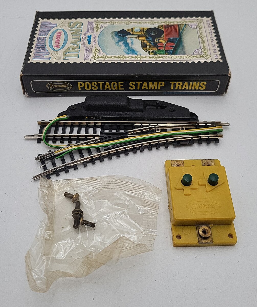 Aurora 4961 N Scale 7 1/2 Left Hand Remote Switch LN/Box