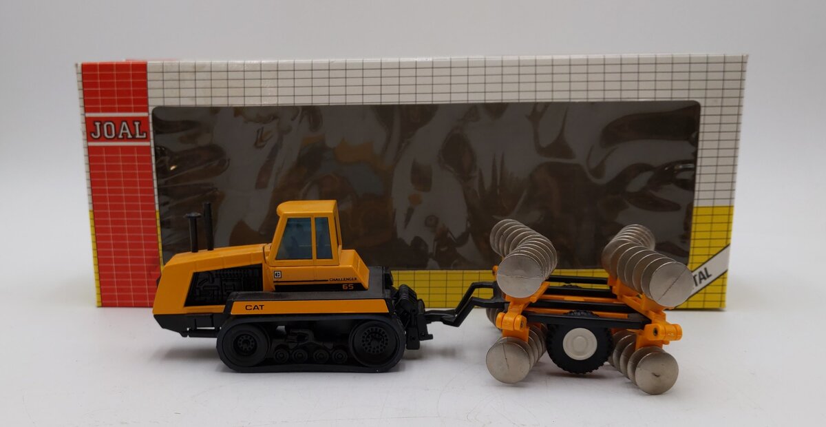 Joal 253 1:50 Scale CAT Challenger 65 Tractor w/Disc Harrow EX/Box