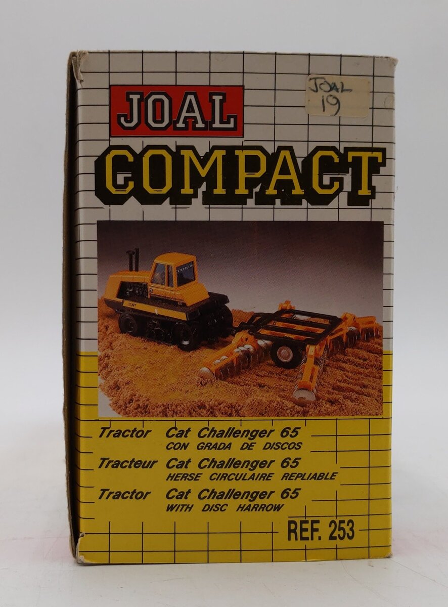 Joal 253 1:50 Scale CAT Challenger 65 Tractor w/Disc Harrow EX/Box