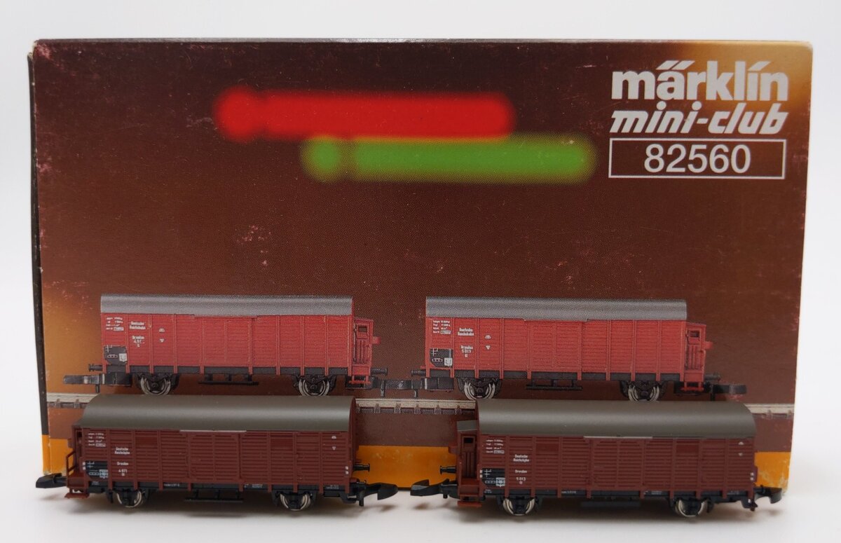 Marklin 82560 Z Scale Deutsche Reichsbahn High Capacity Boxcar Set (Set of 2) LN/Box