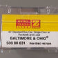 Micro-Trains 50000631 Z Scale Baltimore & Ohio 40' Standard Boxcar #467004 LN/Box