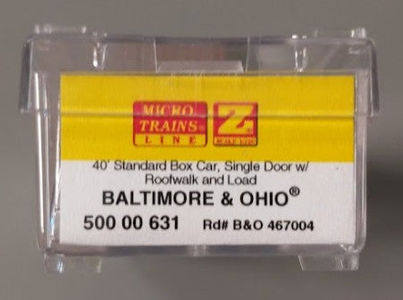 Micro-Trains 50000631 Z Scale Baltimore & Ohio 40' Standard Boxcar #467004 LN/Box