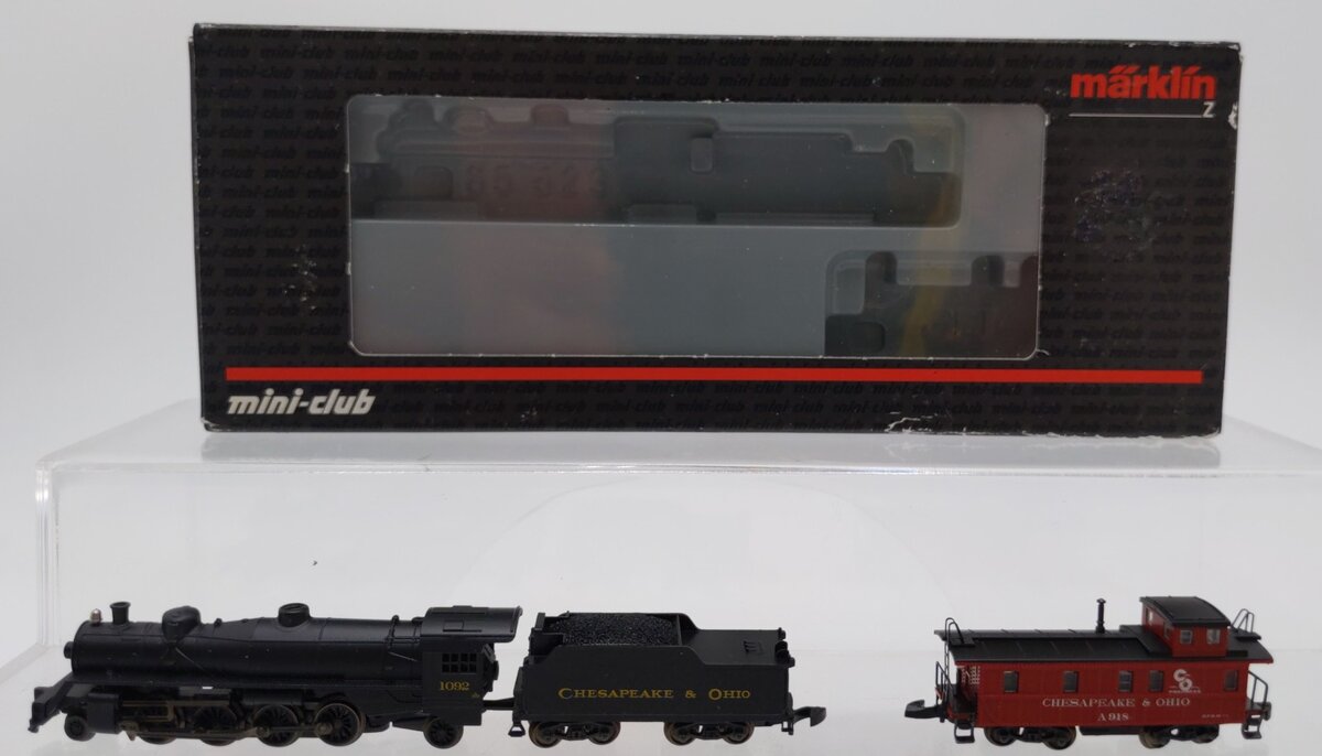 Marklin 88812 Z C&O American Mikado Steam Locomotive with a Tender & Caboose LN/Box