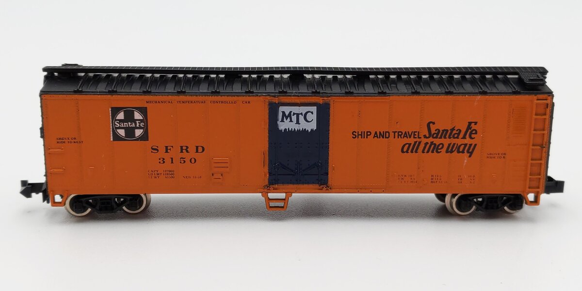 Atlas 3667 N Scale Santa Fe 50' Mechanical Reefer #3150 EX/Box