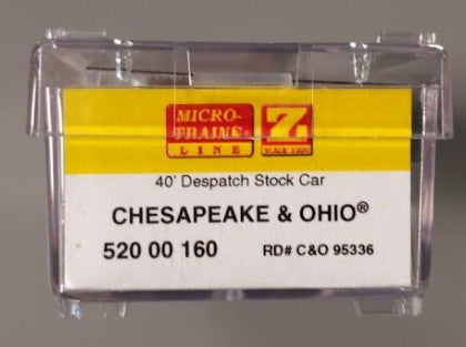 Micro-Trains 52000160 Z Chesapeake & Ohio 40' Despatch Stock Car #95336 LN/Box