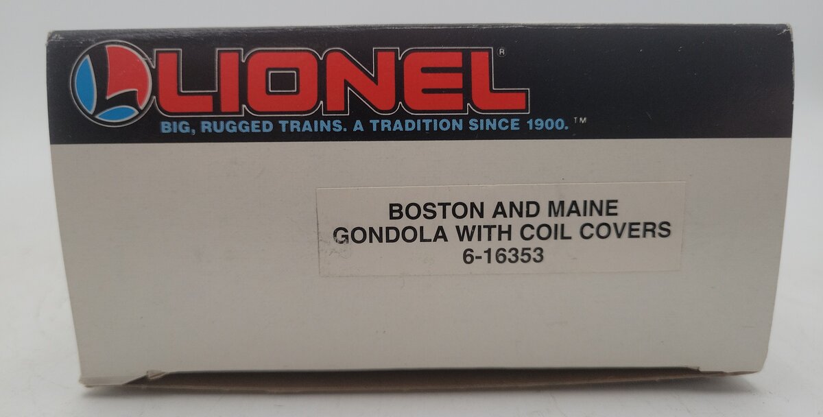 Lionel 6-16353 O Gauge Boston & Maine Gondola w/Coil Covers EX/Box