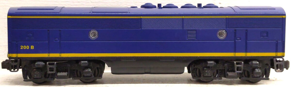 Lionel 6-18122 O Santa Fe F3 Blue/Yellow Non-Powered Diesel B-Unit w/RS II #200B EX/Box