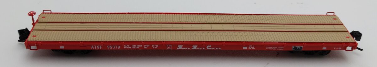 InterMountain 66403-12 N Scale ATSF 60' Flatcar #95379 LN/Box