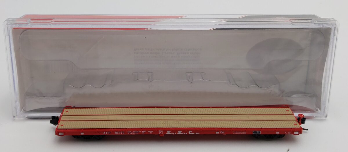 InterMountain 66403-12 N Scale ATSF 60' Flatcar #95379 LN/Box