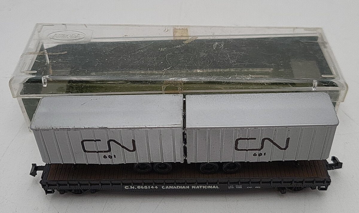 Aurora 4844 N Scale Canadian National Piggy Back Car EX/Box