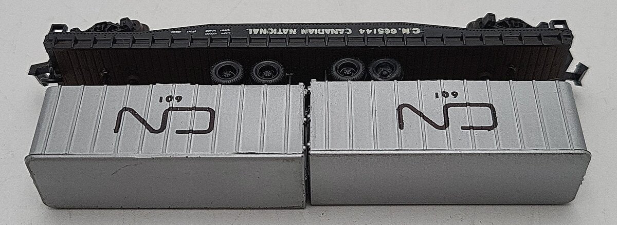 Aurora 4844 N Scale Canadian National Piggy Back Car EX/Box