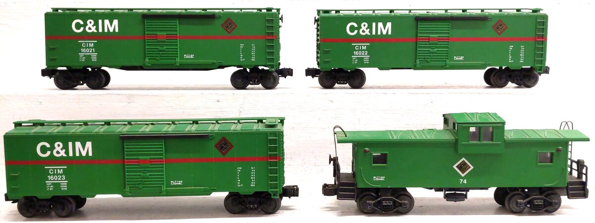Lionel 6-18556 O Gauge Sears Chicago & Illinois Midland Freight 4-Car Set EX/Box