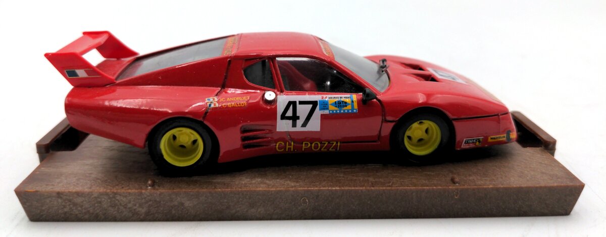 Brumm R213 1:43 Scale Diecast Ferrari 512 BB CH. Pozzi-Francia Le Mans #47 1981 NEW