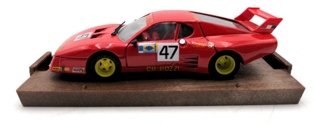 Brumm R213 1:43 Scale Diecast Ferrari 512 BB CH. Pozzi-Francia Le Mans #47 1981 NEW