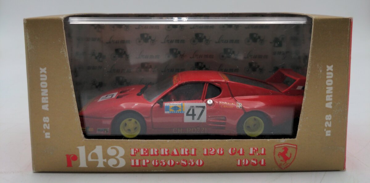 Brumm R213 1:43 Scale Diecast Ferrari 512 BB CH. Pozzi-Francia Le Mans #47 1981 NEW
