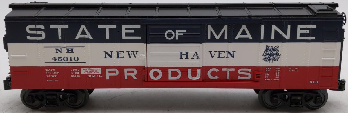 MTH 30-7074B O Gauge New Haven State of Maine Box Car #45010 LN/Box