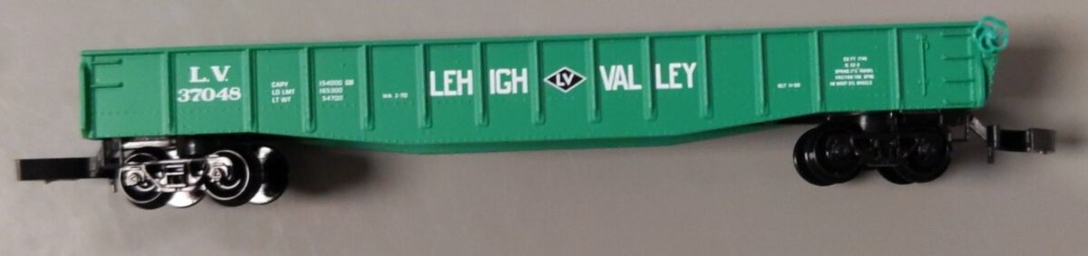 Micro-Trains 13107-2 Z Scale Lehigh Valley 50' Gondola w/ Drop Ends #37048 LN/Box