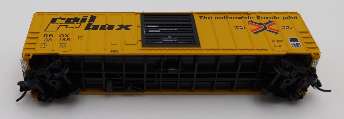 Fox Valley Models 8011-4 N Scale Railbox FMC 5347 Single Door Boxcar #38158 LN/Box