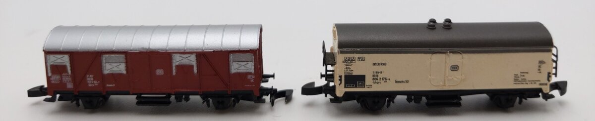 Marklin 8600/8605 N Scale Deutsche Bundesbahn Boxcar & Reefer Car [2] EX