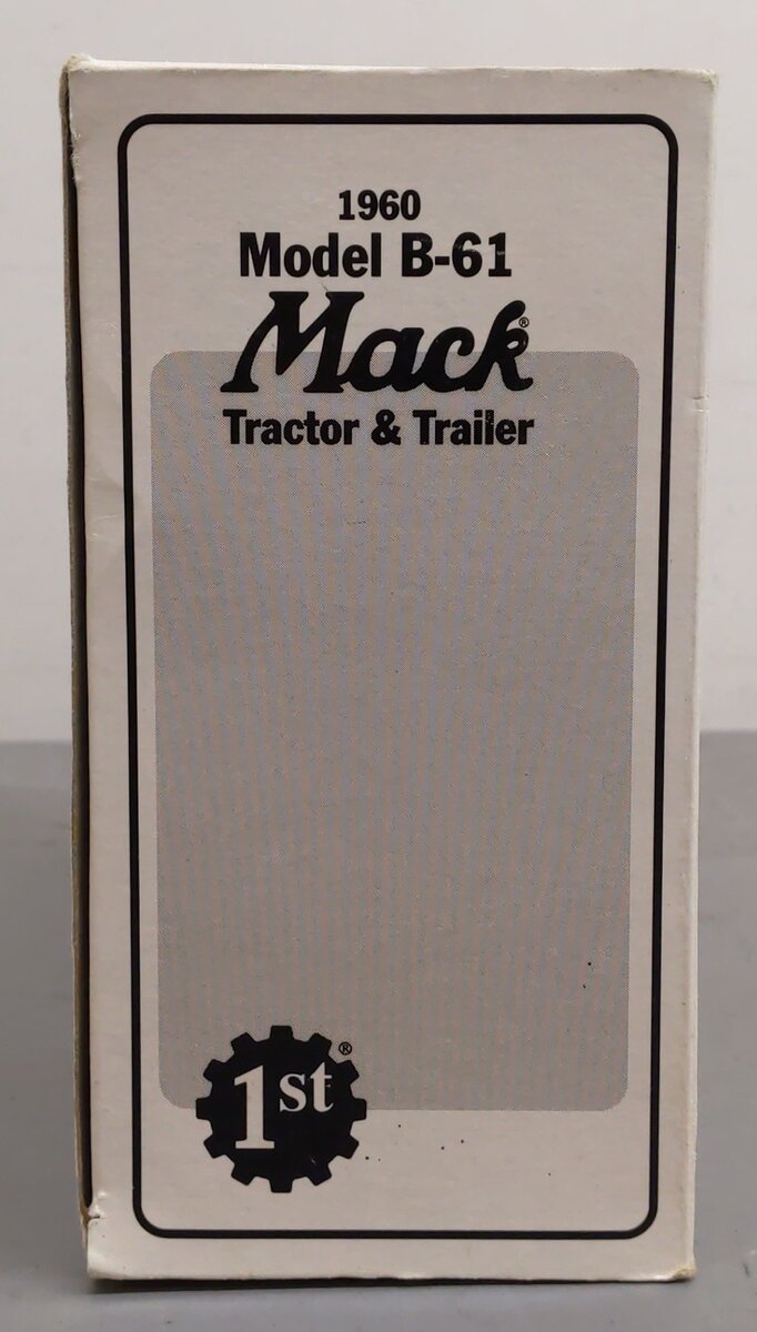 First Gear 19-1556 1:34 Diecast Model B-6 1960 Mobil Oil Mack Tractor & Trailer EX/Box