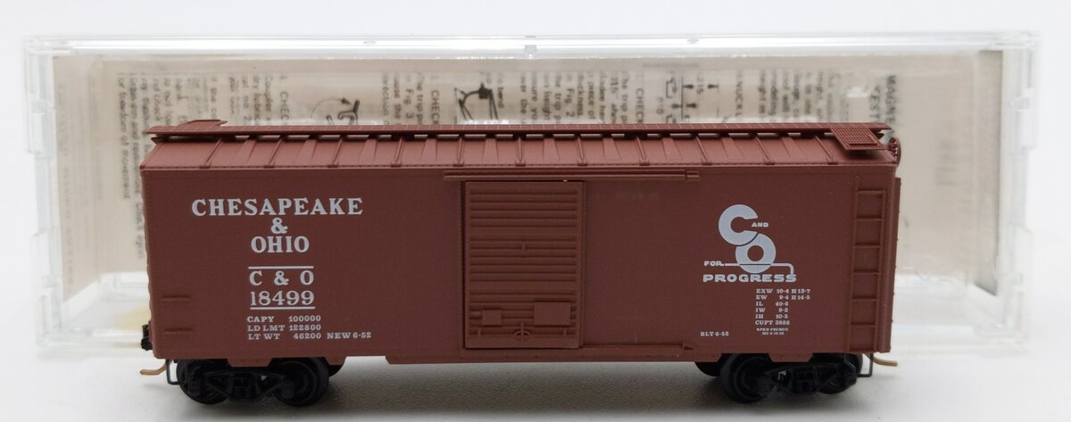 Micro-Trains 02000440 N C&O 40' Standard Single Door Boxcar #18499 LN/Box