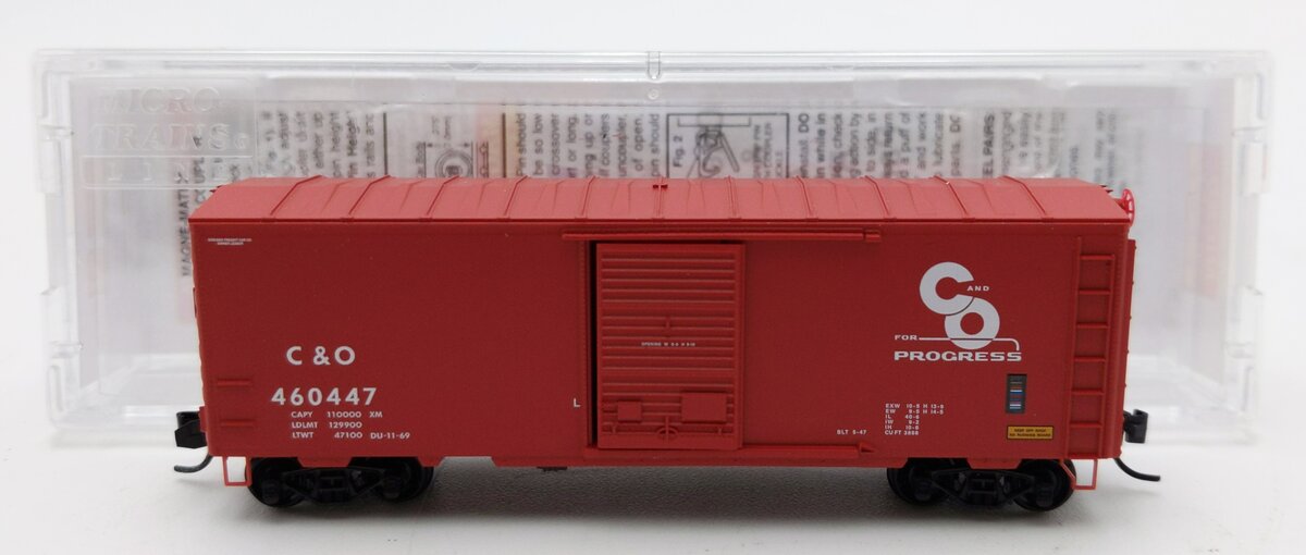 Micro-Trains 02000440 N Scale C&O 40' Standard Single Door Boxcar #460447 LN/Box
