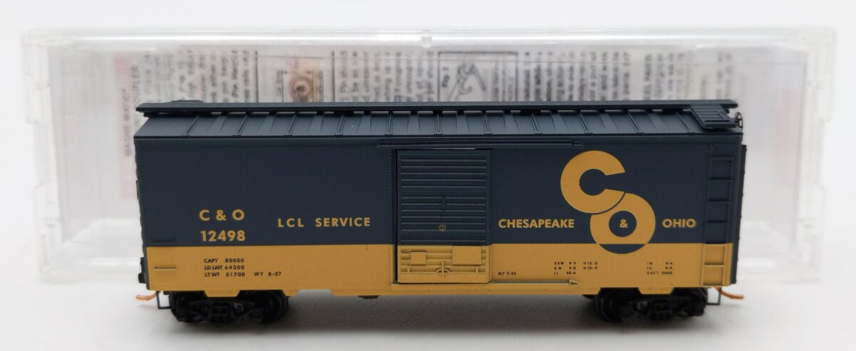 Micro-Trains 02000916 N Chesapeake & Ohio 40' Standard Single Door Boxcar #12498 LN/Box