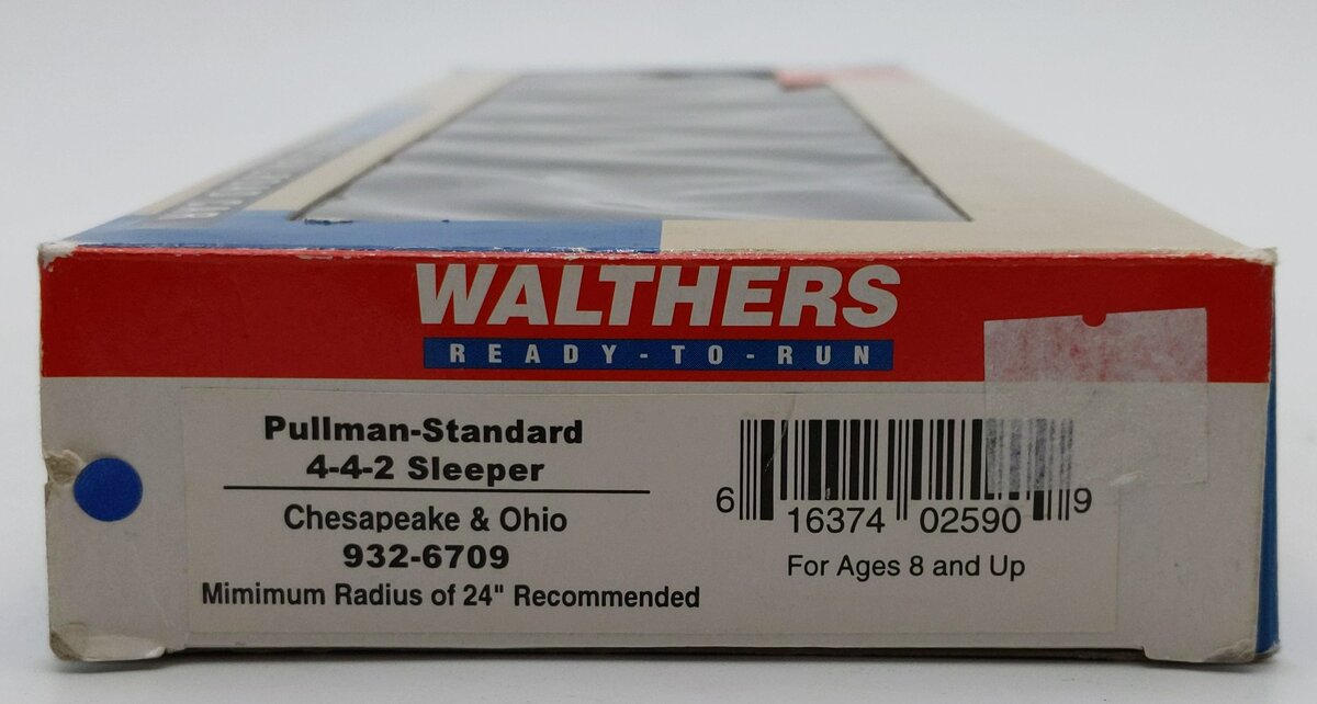 Walthers 932-6709 HO Scale Chesapeake & Ohio Pullman 4-4-2 Sleeper Car LN/Box