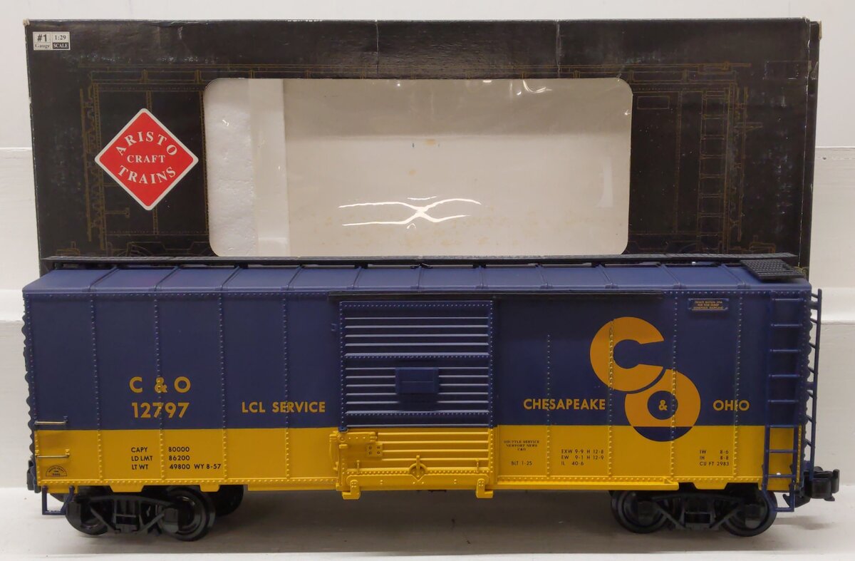 Aristo-Craft 46092 G Scale Chesapeake & Ohio Box Car #12797 EX/Box