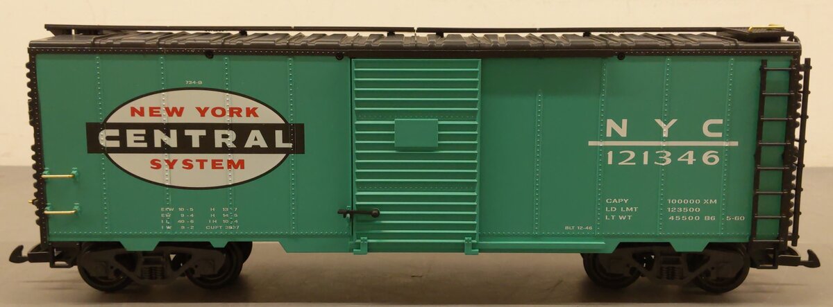 LGB 47913 G Scale New York Central Boxcar w/ Plastic Wheels #121346 EX
