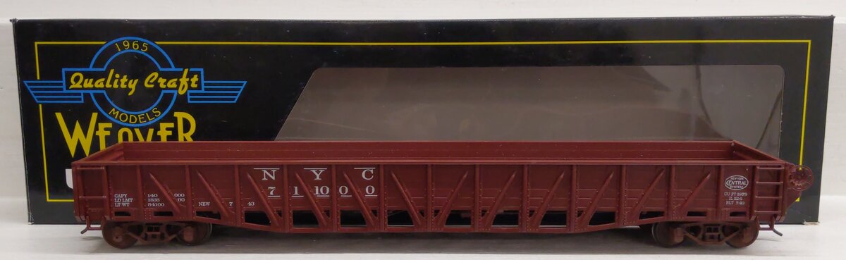 Weaver U17002S O Scale 2-Rail New York Central Wartime Gondola #711000 EX/Box