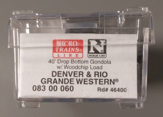 Micro-Trains 08300060 N Scale DRGW 40' Drop Bottom Gondola #46400 LN/Box