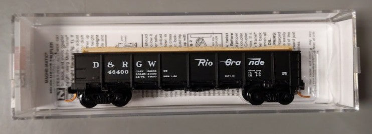Micro-Trains 08300060 N Scale DRGW 40' Drop Bottom Gondola #46400 LN/Box