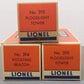 Lionel Vintage O Gauge Accessories #395,394,395 [3] EX/Box