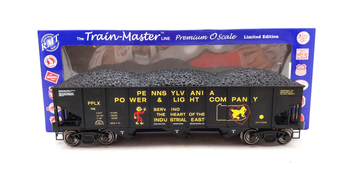 RMT 66276 O Pennsylvania Power & Light 3 Bay Hopper Car #144 LN/Box