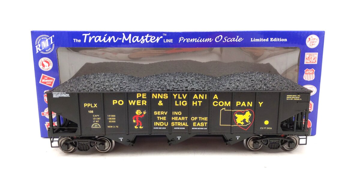 RMT 66276 O Pennsylvania Power & Light 3 Bay Hopper Car #108 LN/Box