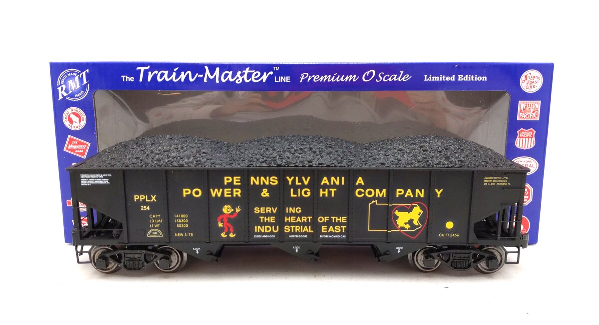 RMT 66276 O Pennsylvania Power & Light 3 Bay Hopper Car #254 LN/Box