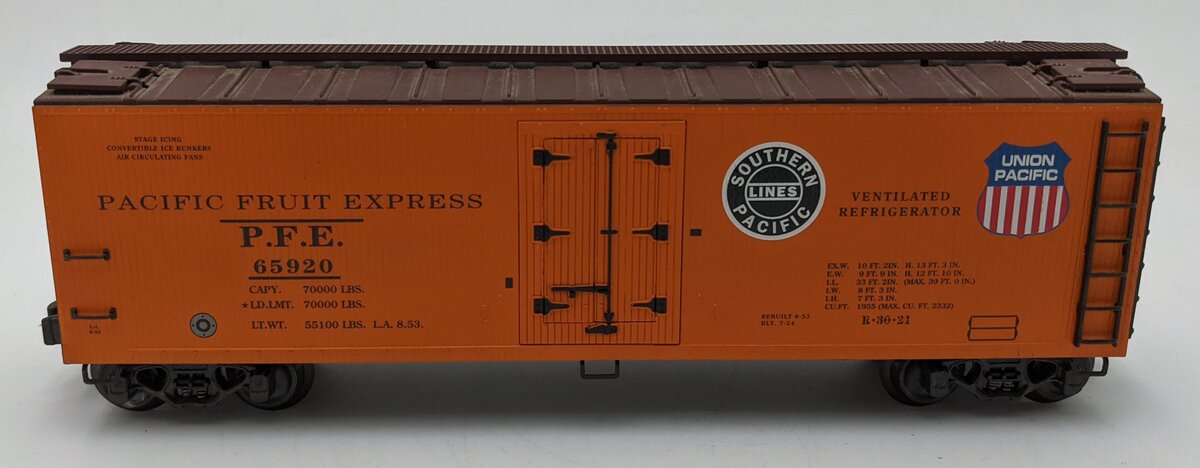 K-Line K762-2120 O Gauge Pacific Fruit Express Reefer Car #65920 EX