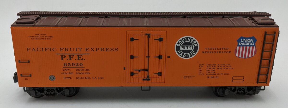 K-Line K762-2120 O Gauge Pacific Fruit Express Reefer Car #65920 EX