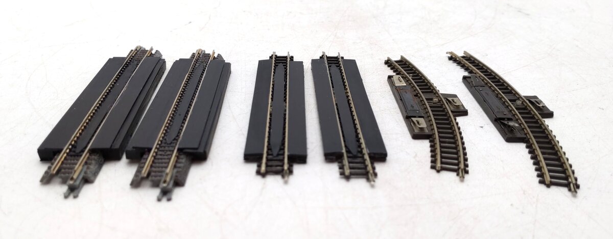 Marklin & Micro-Trains Z Straight & Curved Track: 8539, 8529, 8500 [6] EX