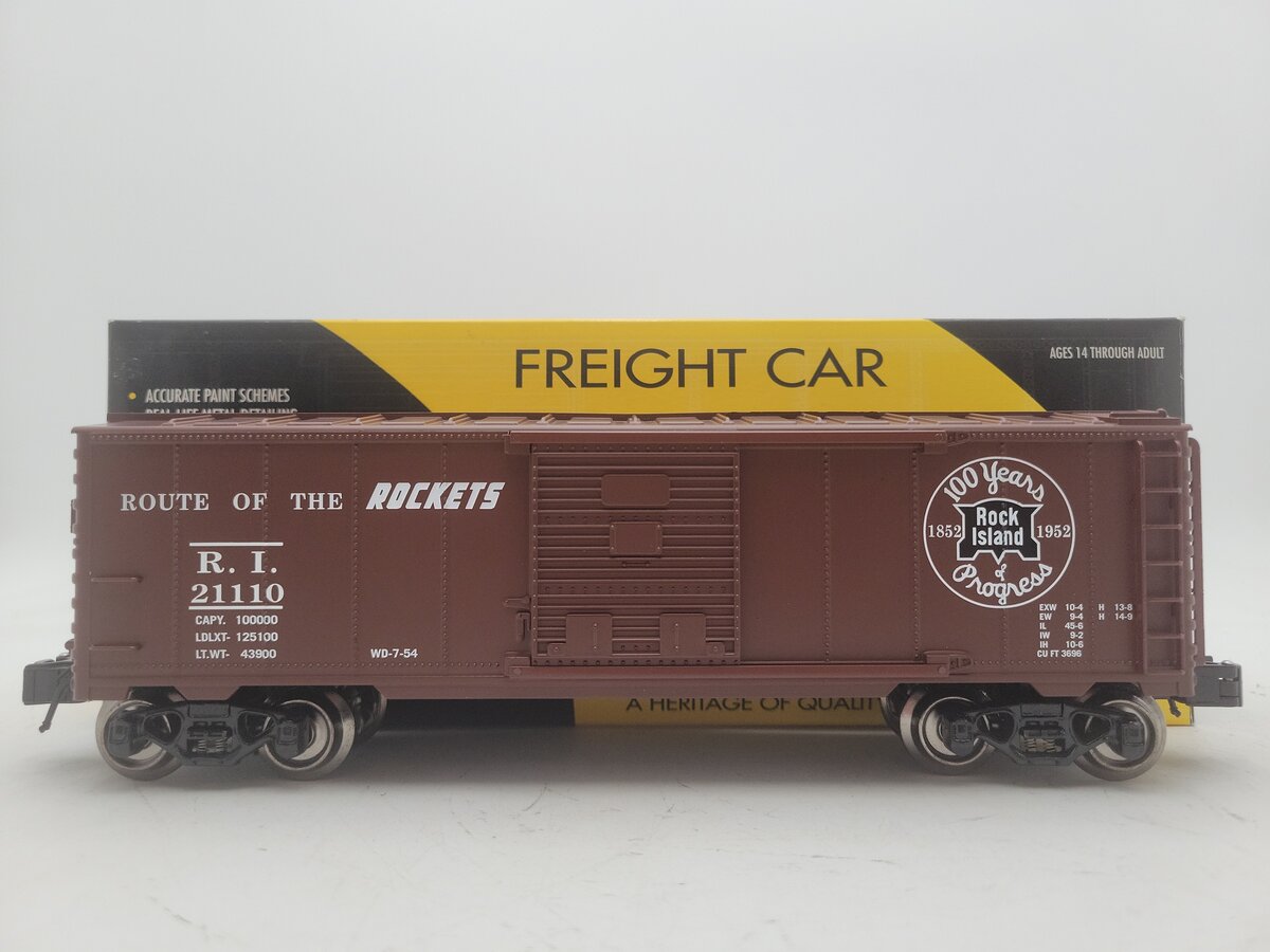 Lionel 6-21633 O Gauge Rock Island Route of the Rockets Boxcar #21110 EX/Box