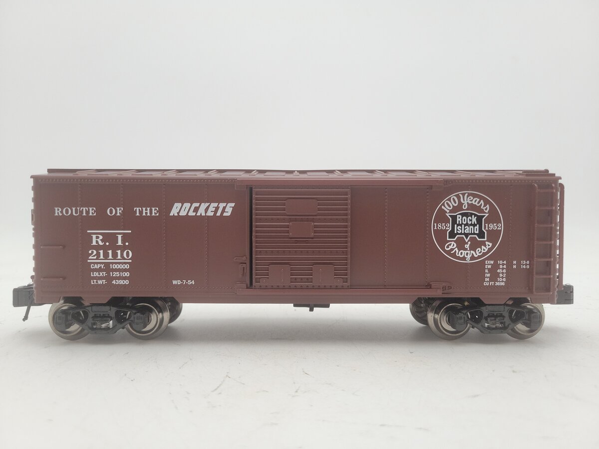 Lionel 6-21633 O Gauge Rock Island Route of the Rockets Boxcar #21110 EX/Box
