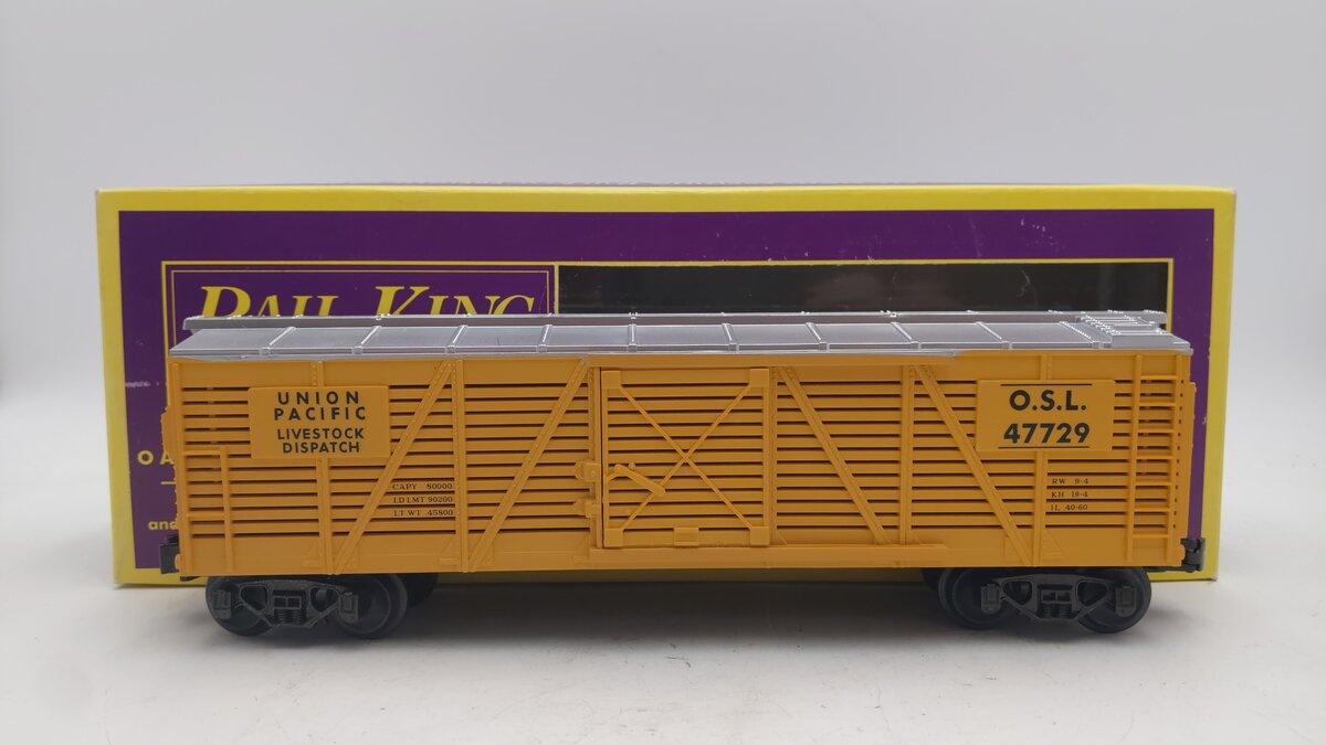 MTH 20-7102 O Gauge Union Pacific Stock Car #47729 EX/Box