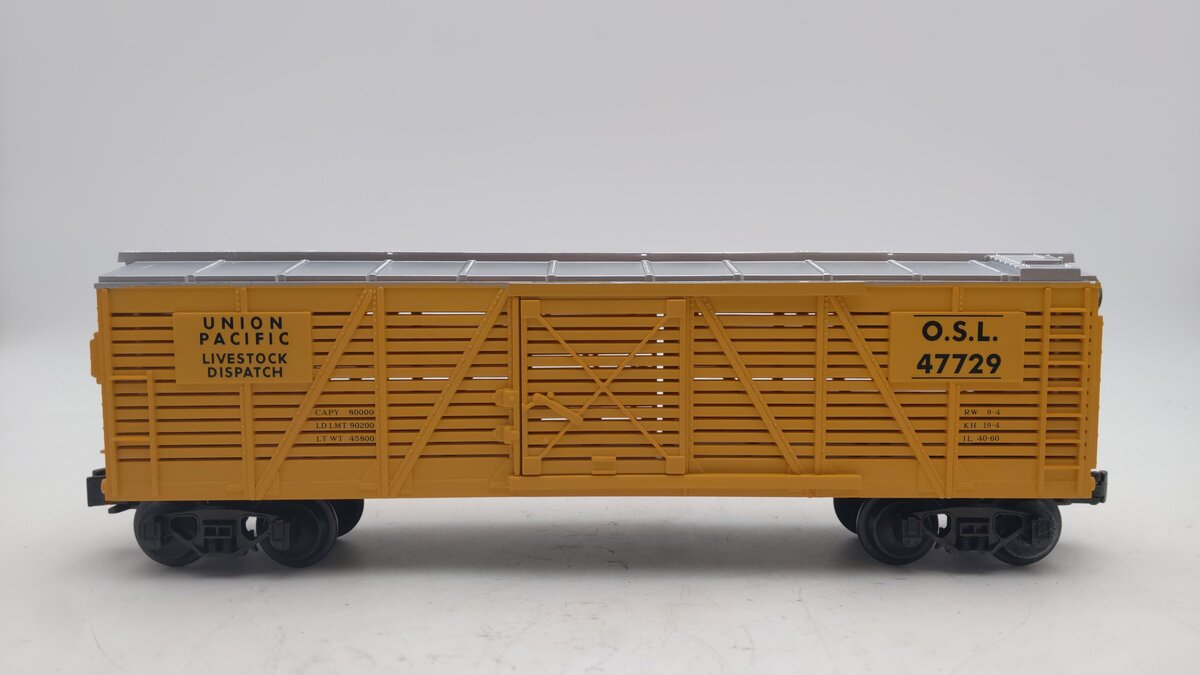 MTH 20-7102 O Gauge Union Pacific Stock Car #47729 EX/Box