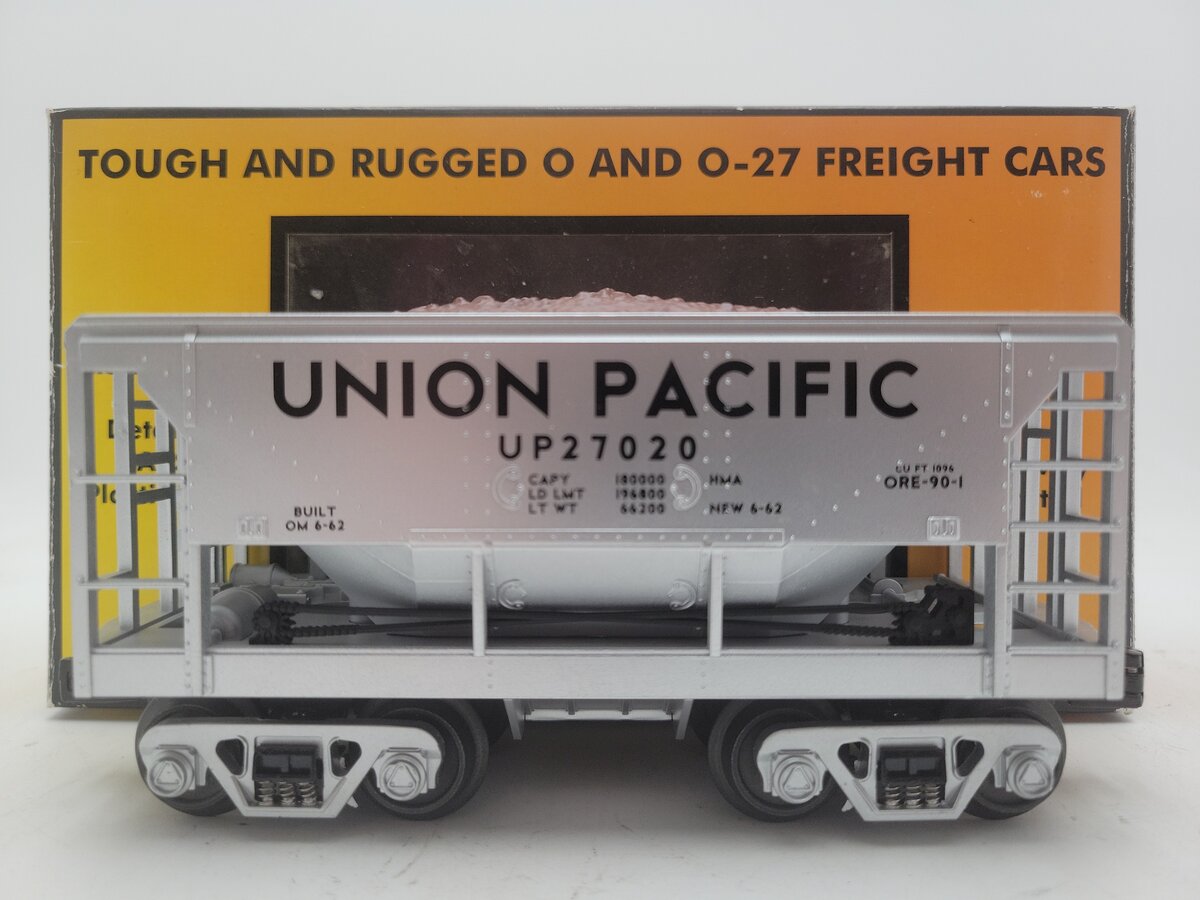 MTH 30-75244 O Gauge Union Pacific Ore Car w/Coal Load #27020 EX/Box